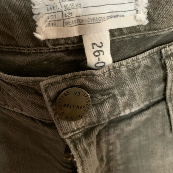 Current Elliott crop skinny jeans 26 olive green - Picture 5 of 8